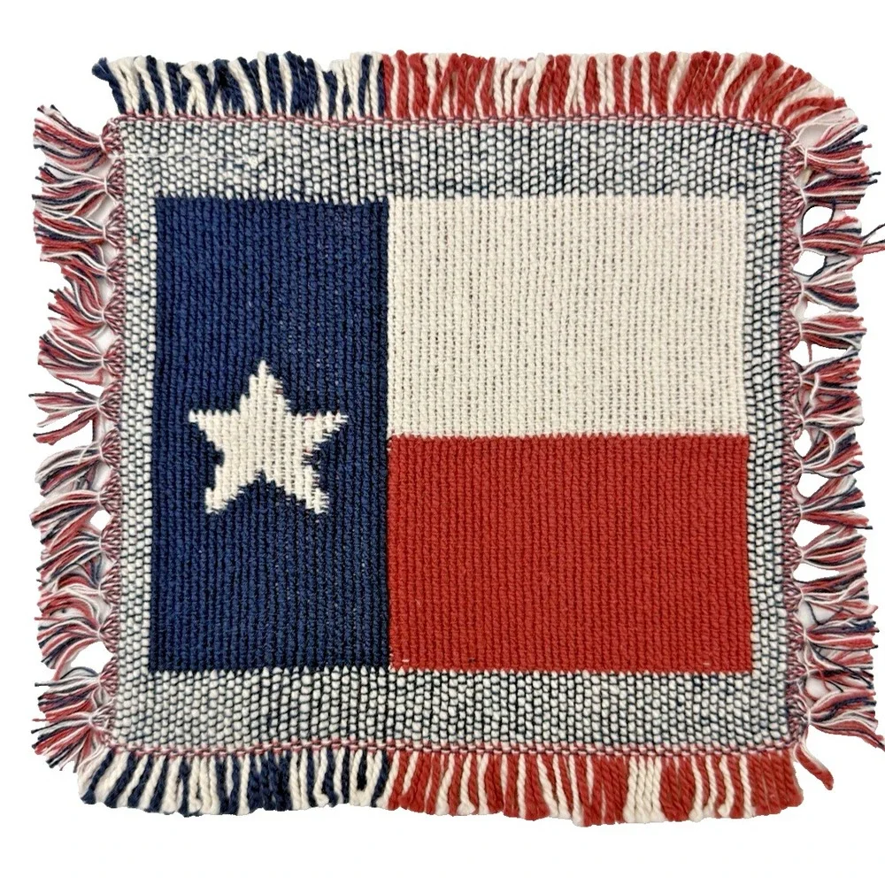 Texas Lone Star Flag Coasters Mug Mats Decorative & Useful Set of 2
